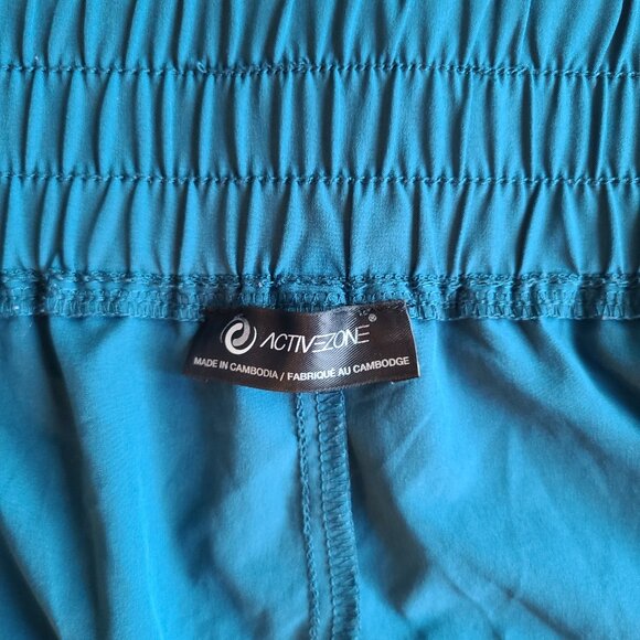 Teal Activezone Shorts 5X - Picture 2 of 4